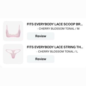 Skims fits everybody lace bralette/cherry thong included Lana del Rey Drop